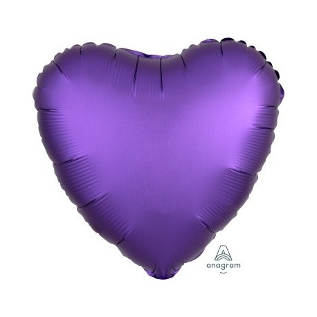 Satin Purple Heart Heart Foil Balloon