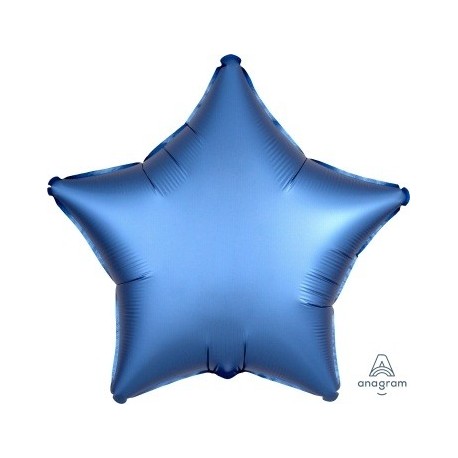 18" Satin Luxe Azure Star Foil Balloon