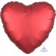 Satin Sangria Heart Foil Balloon