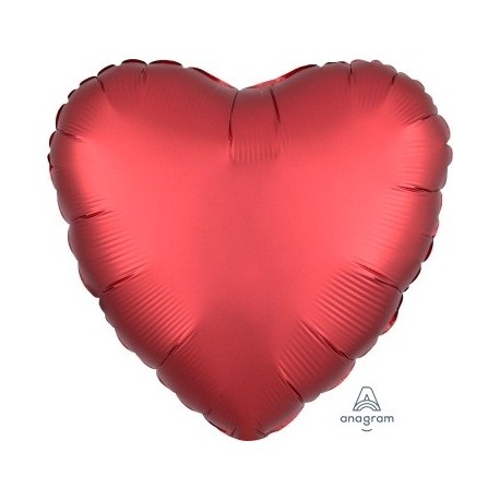 Satin Sangria Heart Foil Balloon