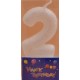 Number candle silver 2