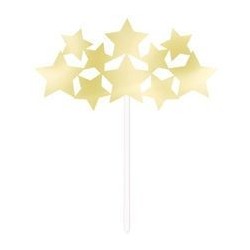 Gold Star cupcake toppers
