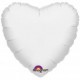 Opaque White Heart Foil Balloon