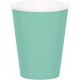 Plain mint green paper cups
