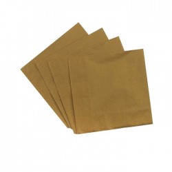 Gold beverage serviettes (pack of 20)