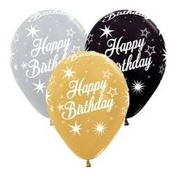 Happy Birthday Latex Balloon 30cm