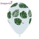 12" Green Leaves latex balloon