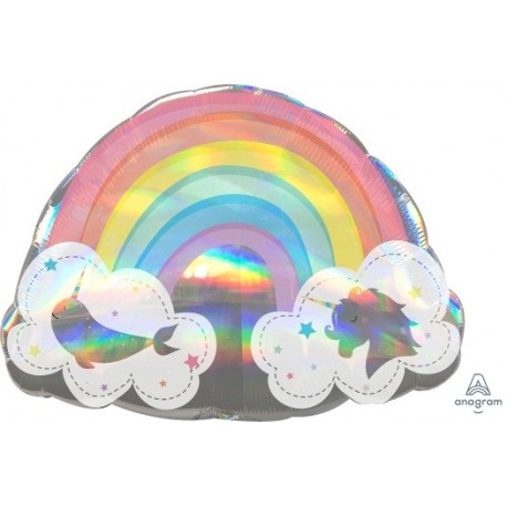 Rainbow Supershape Foil Balloon - www.mypartysupplies.co.za