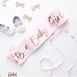 I'ts a Baby Girl Sash | Baby shower party supplies South Africa 