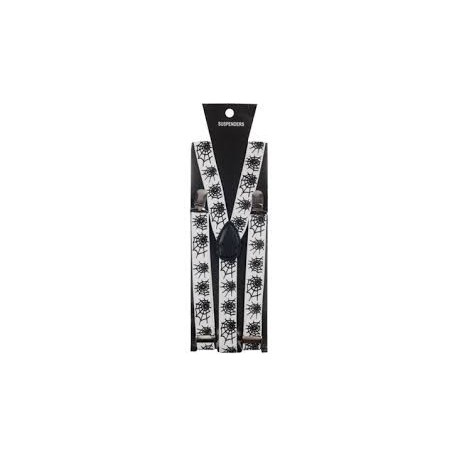 Spiderweb print suspenders 