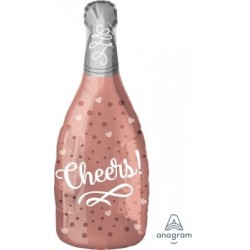 JS: Cheers Rose's Bubbly Foil balloon