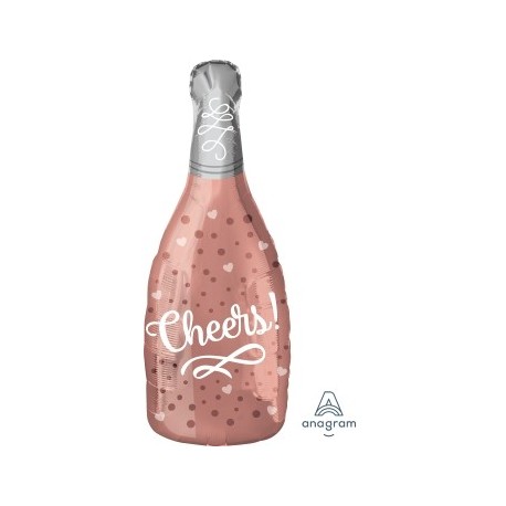 JS: Cheers Rose's Bubbly Foil balloon