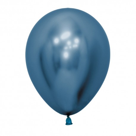 Chrome Reflex Blue Balloon 30cm