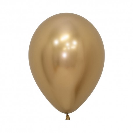 Chrome Reflex Gold Balloon 30cm