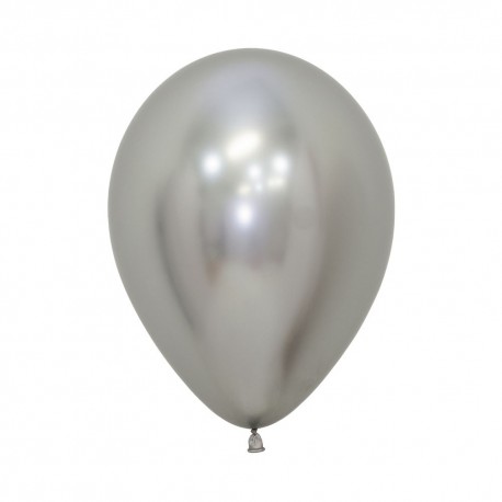 Chrome Reflex Silver Balloon 30cm