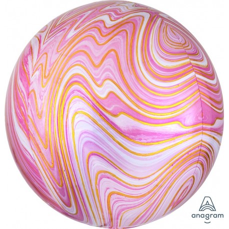 ORB: Pink Marble Foil Balloon