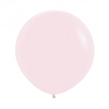 24 inch plain pastel pink balloon
