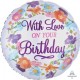 With love on your Birthday foil balloon 