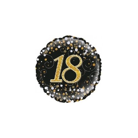 18" Black Fizz 18th Birthday foil balloon