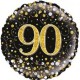 18" Black Fizz 90th Birthday Foil Balloon