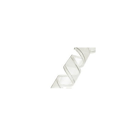 Organza Ribbon Ice White/Silver Edge (15mm/20m)