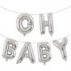 Oh Baby - Balloon Bunting (Silver)