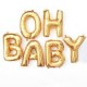 Oh Baby - Balloon Bunting (Gold)