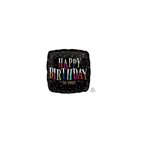 18" Square Fun Birthday foil balloon