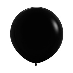 24 inch plain black balloon