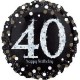 18" Holo Sparkling 40th birthday foil balloon