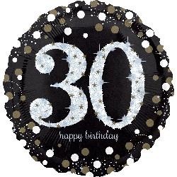 Sparkling 30th Birthday Foil Balloon