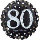 18" Holo Sparkling 80th Birthday Foil Balloon