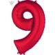 Red Number 8 Supershape Foil Balloon