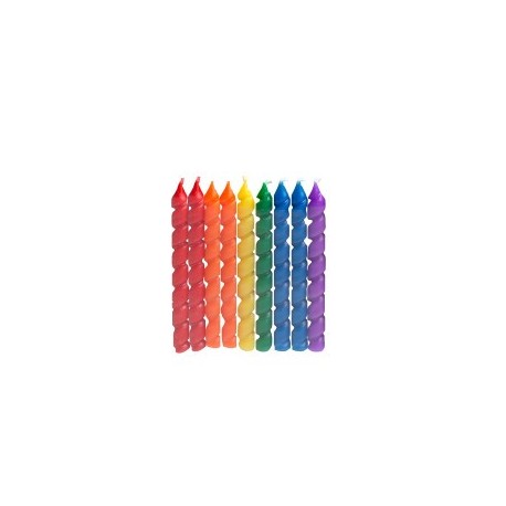 Rainbow Spiral Candles 