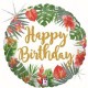 18" Tropical Happy Birthday Foil Balloon
