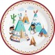 Tepee and Tomahawk western paper plates | Western Party Supplies