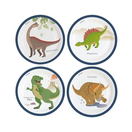 Dinosaur Lunch Plates (packs of 8)