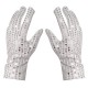 Silver sequin gloves 