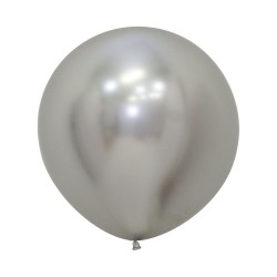 24 inch Chrome Silver Balloon