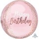 ORB: Happy Birthday Blush Foil Balloon