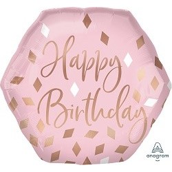 Happy Birthday Blush supershape foil balloon | South Africa - South Africa