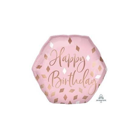 Happy Birthday Blush supershape foil balloon | South Africa - South Africa