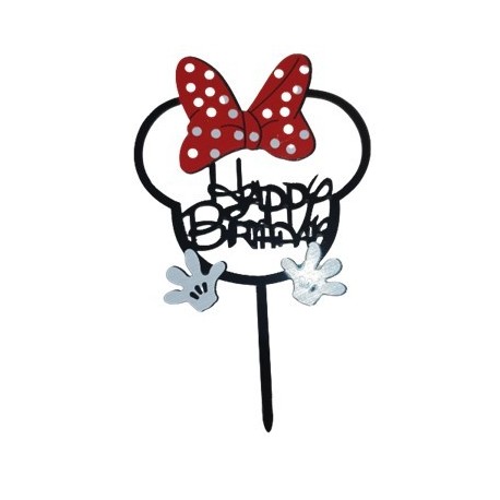 Minnie Mouse Acrylic Cake Topper