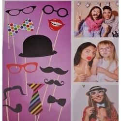 Bowler Hat and tie fun Photo Props (12 pcs)