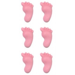 Pink Baby Feet Decorations (12pcs)