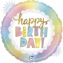 18" Happy Birthday Opal Balloon