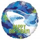 18 inch Happy Birthday Shark Foil Balloon 