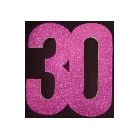 Poly 30th Pink 30cm