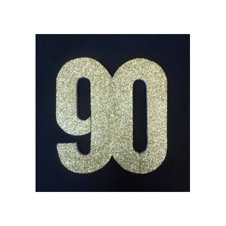 Poly 90th 30cm glitter - gold