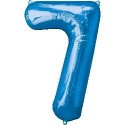 Large Blue Number Balloons 